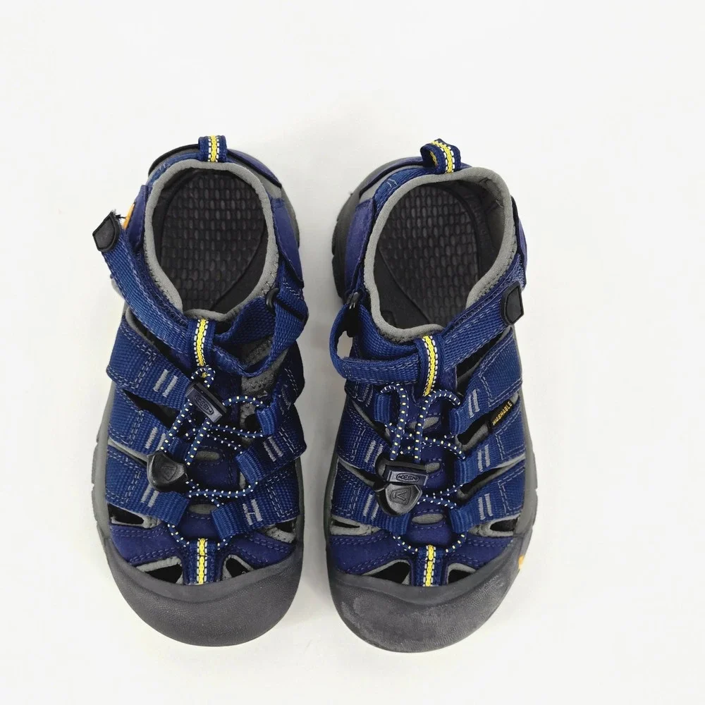 KEEN Newport H2 Navy Blue Yellow Waterproof Closed Toe Sandals Kids Size 13